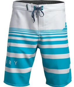 Slippery Glide Mens Boardshorts Gray/Aqua - Picture 1 of 4