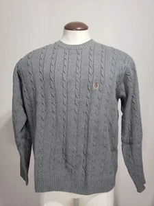Vintage Tommy Hilifiger Embroidered Crest Crewneck Sweater Spellout Size Large L - Picture 1 of 4