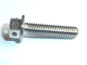 M5 x 20 TITANIUM FLANGED HEX HEAD CROSS DRILL BOLT SCREW RACE SPEC NO RUST - Picture 1 of 17