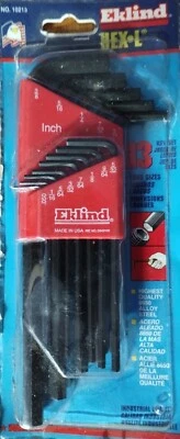 Eklind Tool Long Series Hex-L Key Set of 13 SAE .050"-3/8" 10213 New - Image 1 of 3