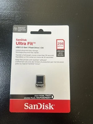 SanDisk CZ430 256GB USB3.2 Flash Pen Drive ULTRA FIT SDCZ430 Speed 400MB UK Post - Image 1 of 4