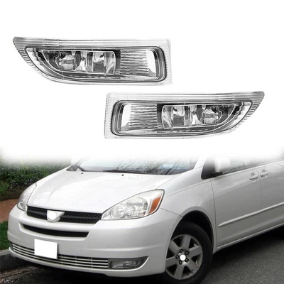 2PCS Front Bumper Fog Driving Lamp Light Left+ Right For Toyota Sienna 2004-2005 - Image 1 of 4