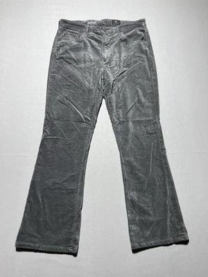 Pantalones Adriano Goldschmied Para Mujer 29 Gris Terciopelo Jodi Corto Tiro Alto Ajustado Acampanado Foto 1 de 4