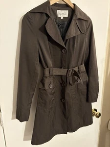 MaxMara roter Button-Down Trenchcoat Gr. Small klassisch Karriere zeitlos altes Geld - Bild 1 von 9