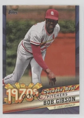 2020 Topps Decades Best Pitchers Blue Bob Gibson #DB-31 HOF - Image 1 of 2