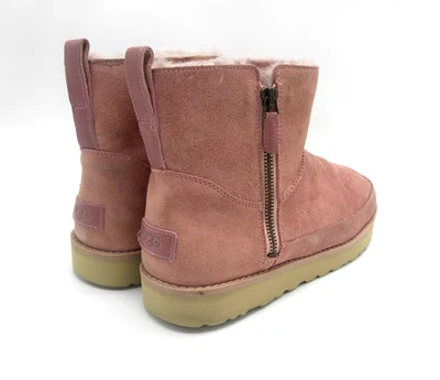 Size 10 UGG Women's Classic Mini Ankle Boots Pink - Image 1 of 4