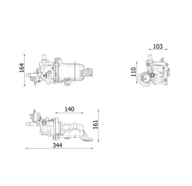 EGR COOLER FOR ORIGINAL MAHLE Renault Trafic III 1.6 DCI 147357086R - Image 1 of 1