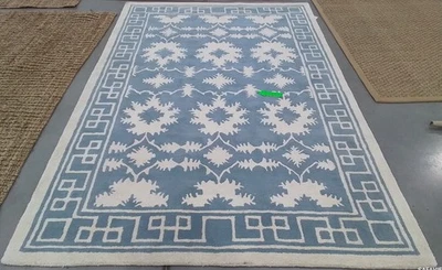 BLUE / IVORY 6'-0" x 9'-0" Stained Rug, Reduced Price 1172778635 BEL132A-6 - Image 1 of 4