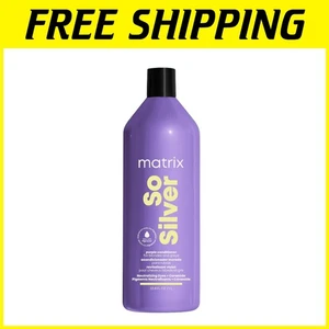 Eliminate Brassy Undertones with Vegan So Silver Purple Conditioner 10.16 oz. - Picture 1 of 9