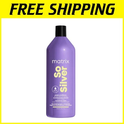 Eliminate Brassy Undertones with Vegan So Silver Purple Conditioner 10.16 oz. - Image 1 of 4