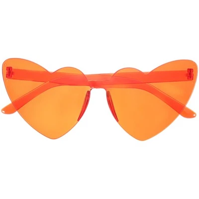  Heart Sunglasses Party Rimless Sunglasses Novelty Rimless Heart Sunglasses - image 1 of 4