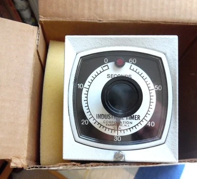 V.R. Industrial Timer Model GP-2- 60S- second Timer 60 Second Cyl New old Stock - Image 1 of 4