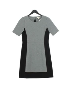 J. Crew Women's Midi Dress UK 2 Grey Viscose with Nylon, Spandex A-Line - Picture 1 of 5