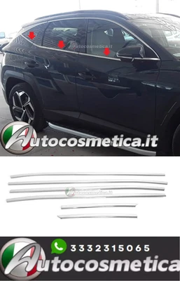 Barres de fenêtre pour Hyundai Tucson 2020-2024 acier inoxydable 6 pièces... - Photo 1/4