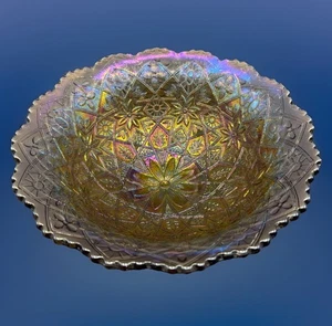 VINTAGE CARNIVAL MAGNIFICENT IMPERIAL ELECTRIC SMOKE HATTIE 8.5” SERVING BOWL - Picture 1 of 5