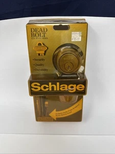 Schlage Riegel Doppelzylinder B162N Messing hell 609 Vintage NOS V63 - Bild 1 von 15
