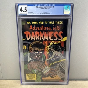 Adventures into Darkness #9 Standard Comics 1953 CGC 4.5 Pre Code Horror - Picture 1 of 4