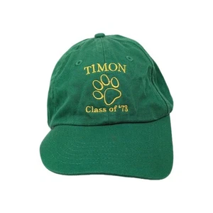 Timon Paw Print Class Of '73 Cap Cloth Strap Dad Hat Green  - Picture 1 of 24