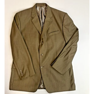 Luca Rossi Italia Men’s 3 Button Blazer Jacket Polyester Blend Size 46L - Picture 1 of 13