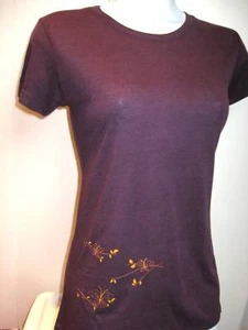 NEW Alternative American apparel yoga Organic Bamboo Asian butterflies shirt top - Picture 1 of 6
