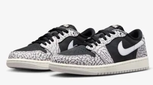 Nike Air Jordan 1 Low Retro OG Black Cement CZ0775-001 Damen 11,5 Herren 10 - Bild 1 von 8