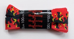 Flame Pattern Flat 100cm Trainer Shoe Laces - Picture 1 of 4