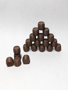 30 Pack - HO Scale - Wood Brown Barrels - Set / Lot Walthers Herpa Promotex