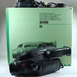 Canon UC2000E 8mm Video Camcorder Camera, Charger, Remote, Wired Battery - Boxed - Picture 1 of 15