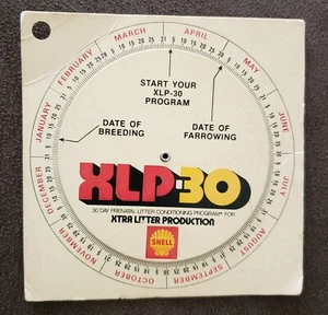 c1970’s Vintage Shell Oil Chemical Co., San Ramon, CA Breeding-Farrowing Wheel - Bild 1 von 2