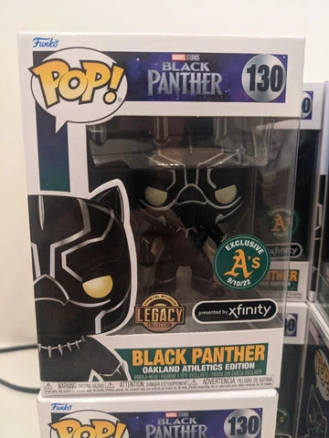 Oakland Athletics A's Black Panther Marvel Funko POP   09/10/22  w/protector Cover