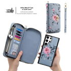 Flowery Handbag Wallet Removable Magnetic Case Cover For Samsung S22 S23 S24
