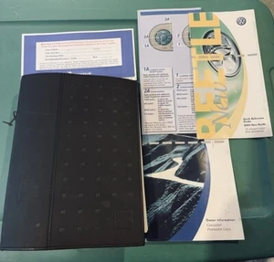 VW Volkswagen 2002 nuevo escarabajo manual del propietario estuche y libros OEM - Imagen 1 de 3