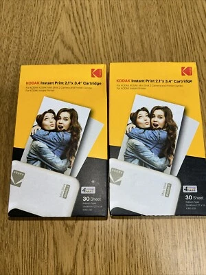 2 pack Kodak Instant Print 2.1"x 3.4" Cartridge New Box  60 Sheets Total - Image 1 of 4