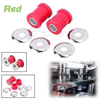 Kit de buje elevador de manillar delantero rojo para Harley Dyna 93-16 Fatboy 1991-2016 EE. UU. Foto 1 de 4