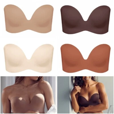 Wonderbra Ultimate Strapless Bra Silicone Dot Moulded Magic Hands Push Up W032D - Image 1 of 4
