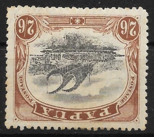 PAPUA SG83 (w) 1911 2/6 BLACK & BROWN TYPE C WMK INV (r) - Bild 1 von 1