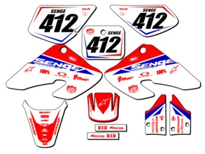 2000-2003 XR 50 BINARY Red Senge Graphics Kit Compatible with Honda - Picture 1 of 10