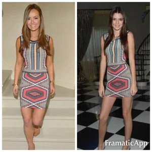 * NUEVO CON ETIQUETAS $176 Vestido Aaron Ashe Montana Estampado Marrakech M Bxdd - Imagen 1 de 10