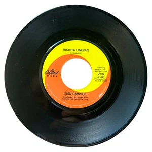 Glen Campbell – Wichita Lineman / Fate Of Man Capitol Records 2302 7” 45 Record - Picture 1 of 3