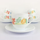 Arcopal Apricot Coffee Cup and Saucer Set of 6 | collectible French coffee cups