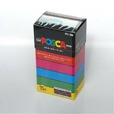 Uni-Posca Paint Marker Pen - Fine Point - Set of 15 (PC-3M15C) Japan Import