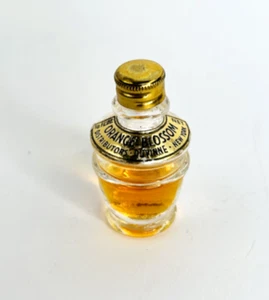 Mini Perfume Bottle Orange Blossom Vintage New York Art Deco Glass 1 5/8" Tall - Picture 1 of 5
