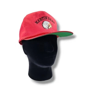 Vintage Martin High School Martin Band Snapback Red Rope Hat Cap - Picture 1 of 13
