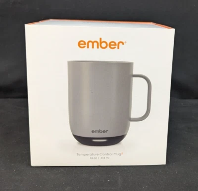 TAZA ÁMBAR CONTROL TEMPERATURA 14 OZ GRIS PIZARRA NUEVA EN CAJA Foto 1 de 4
