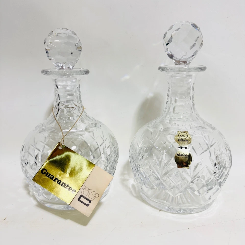 Vintage Webb Corbett Pair of Hand Cut Crystal Decanters - Image 1 of 4