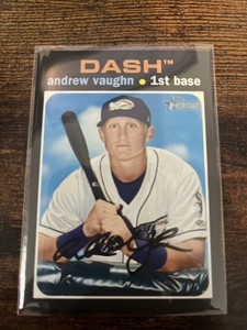 2020 TOPPS HERITAGE MINOR LEAGUE ANDREW VAUGHN ROOKIE SP WINSTON-SALEM DASH #211