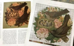 Blackbird's Nest - Elizabeth Bradley Floral Needlepoint Pattern Only - Picture 1 of 1
