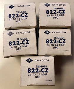 822-CZ CENTRALAB 2 TO 7.5 MMF 600VDCW NPO All 5 for 1 price - Picture 1 of 2