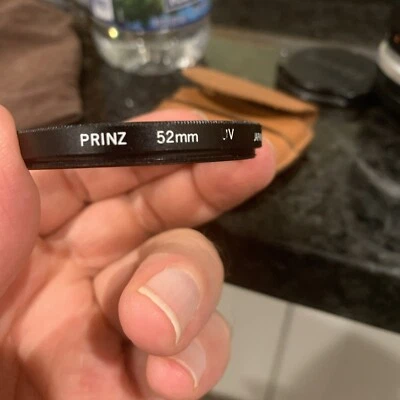 Used PRO UV 52mm Lens Filter Made in Japan  504 In Vintage Leather Lens Case - Image 1 of 4