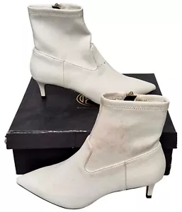 Stivali KURT GEIGER Shakira bianchi alla caviglia con zip tacco a stiletto donna EU 37 UK 4 - Foto 1 di 9